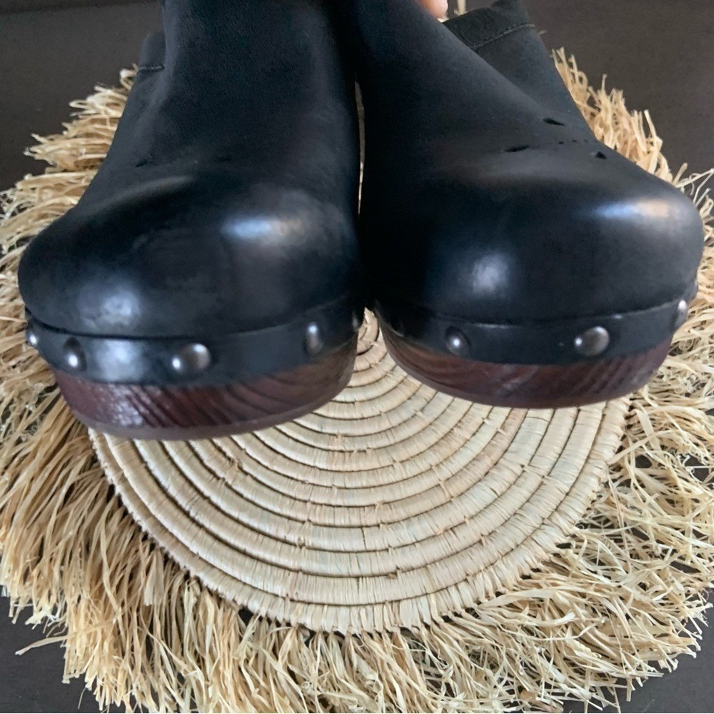 KORKS Women's Sudbury Black Leather Clogs Kork Ease Size 9 - Picture 4 of 16